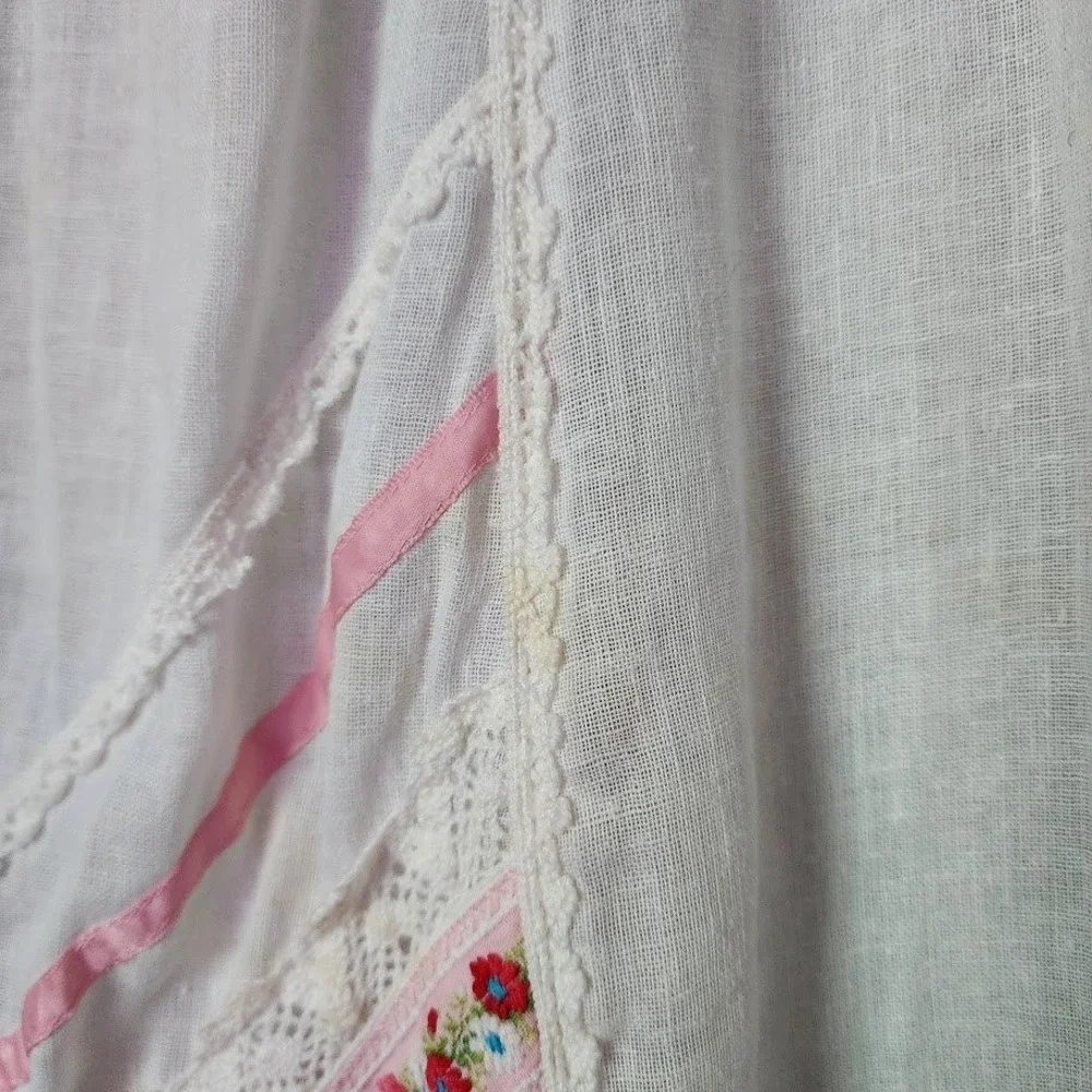 WENDY CALIFORNIA‎ VTG 70s prairie lace maxi skirt cottagecore coquette ethereal